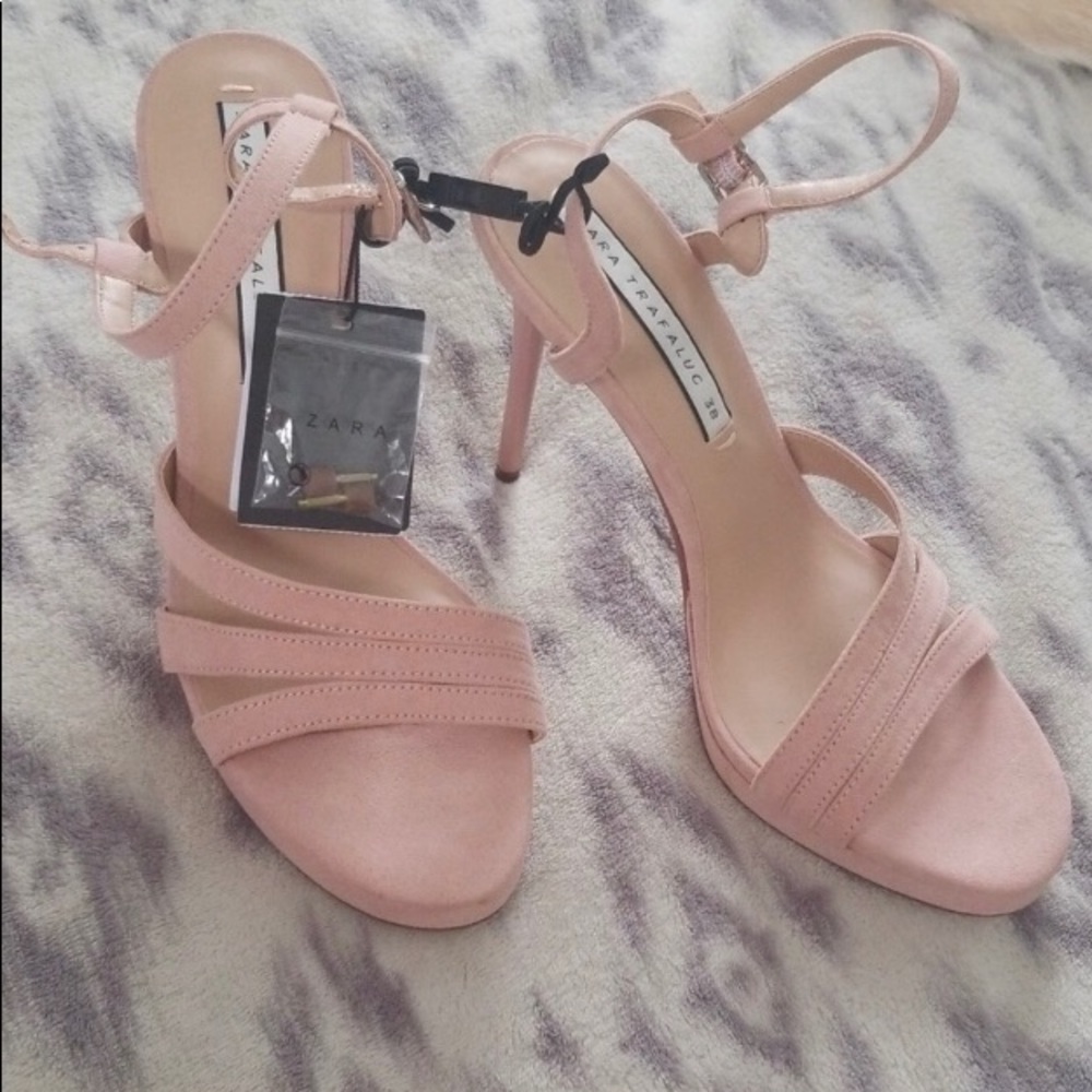 Zara high hills sandals. Size 38 European, 7.5 US